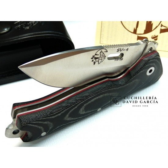 J&V Cuchillos de Aventura SV4 Micarta Negra J&V Cuchillos de Aventura SV4 Micarta Negra