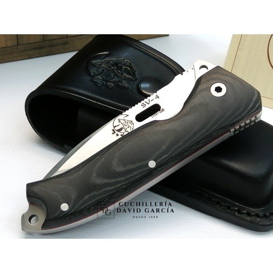 J&V Cuchillos de Aventura SV4 Micarta Negra J&V Cuchillos de Aventura SV4 Micarta Negra