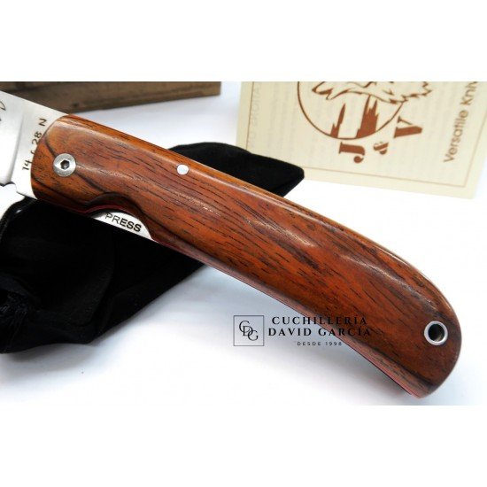 J&V Cuchillos de Aventura Campera Madera de Cocobolo Acero14C28N