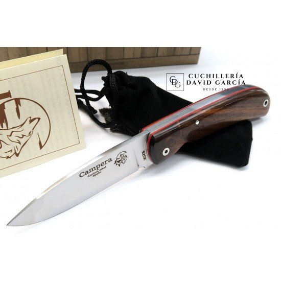 J&V Cuchillos de Aventura Campera Madera de Cocobolo Acero carbono XC75 J&V Cuchillos de Aventura Campera Madera de Cocobolo Acero carbono XC75