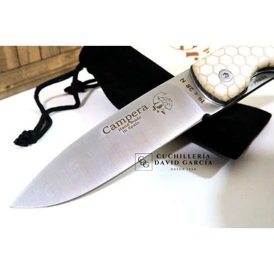 J&V Cuchillos de Aventura Campera Panel de Abeja Acero14C28N 1416-PA J&V Cuchillos de Aventura Campera Panel de Abeja Acero14C28N 1416-PA