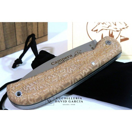 J&V Cuchillos de Aventura Campera Yute Arena Grabado Acero14C28N 1416-YU-AG J&V Cuchillos de Aventura Campera Yute Arena Grabado Acero14C28N 1416-YU-AG