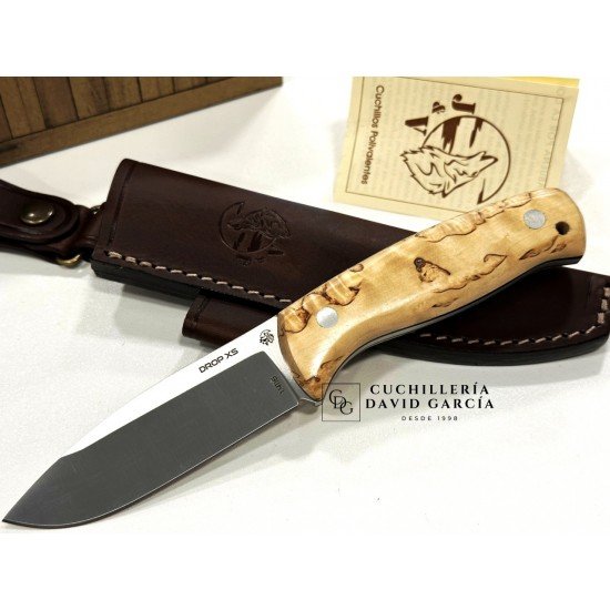 J&V Cuchillos de Aventura XS-Drop Madera de Abedul 1803-AB J&V Cuchillos de Aventura XS-Drop Madera de Abedul 1803-AB