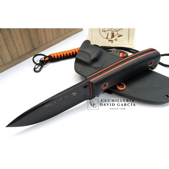 J&V  Cuchillos de Aventura Black - Bear Black Micarta Yute 1501-YU-PA