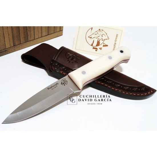 J&V Cuchillos de aventura Bushcraft Micarta Marfil 1202-M9 J&V Cuchillos de aventura Bushcraft Micarta Marfil 1202-M9