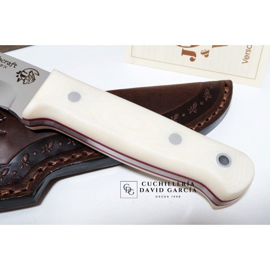 J&V Cuchillos de aventura Bushcraft  Micarta Marfil 1202-M9