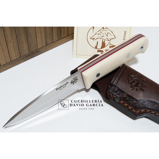J&V Cuchillos de aventura Bushcraft Micarta Marfil 1202-M9 J&V Cuchillos de aventura Bushcraft Micarta Marfil 1202-M9