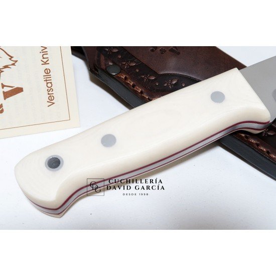 J&V Cuchillos de aventura Bushcraft Micarta Marfil 1202-M9 J&V Cuchillos de aventura Bushcraft Micarta Marfil 1202-M9