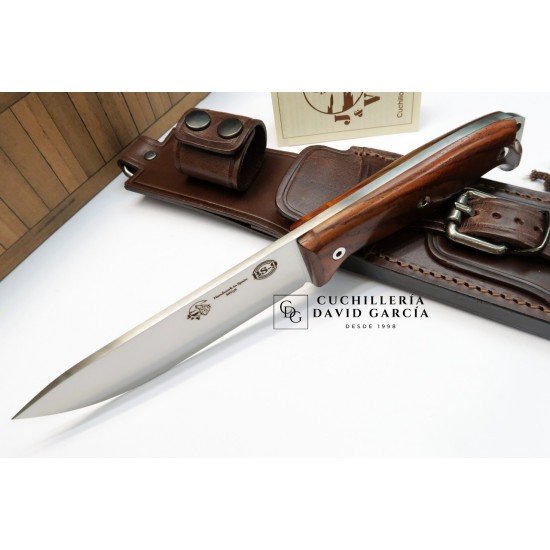 J&V  Cuchillos de Aventura BS-9 Madera de Cocobolo Funda Piel 1601CO-MV