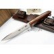 J&V  Cuchillos de Aventura BS-9 Madera de Cocobolo Funda Piel 1601CO-MV