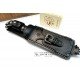 J&V  Cuchillos de Aventura BS-9 G10 Micarta Negra Funda Piel 1601-MN-MV