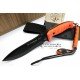 J&V Cuchillos de aventura Scorpion 2.0 Pavonado  Micarta Naranja 1011-MF-PA