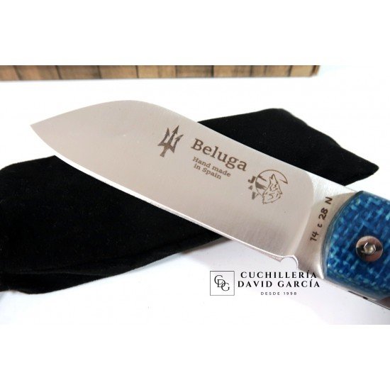 J&V Cuchillos de Aventura Beluga Micarta Turquesa J&V Cuchillos de Aventura Beluga Micarta Turquesa