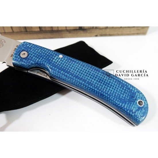 J&V Cuchillos de Aventura Beluga Micarta Turquesa