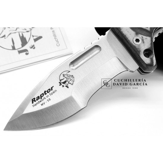 J&V Cuchillos de Aventura Raptor Micarta Gris