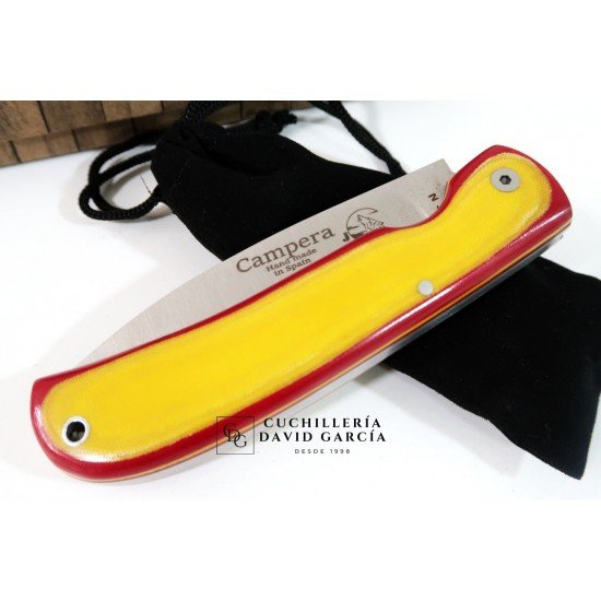 J&V Cuchillos de Aventura Campera Bandera de España Acero14C28N J&V Cuchillos de Aventura Campera Bandera de España Acero14C28N