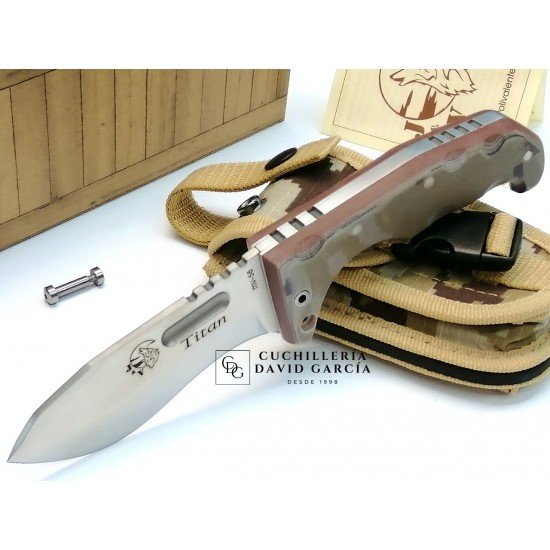 J&V Cuchillos de Aventura Titan Micarta Camo Pixel AridoFunda Cordura 1234-M7 J&V Cuchillos de Aventura Titan Micarta Camo Pixel AridoFunda Cordura 1234-M7