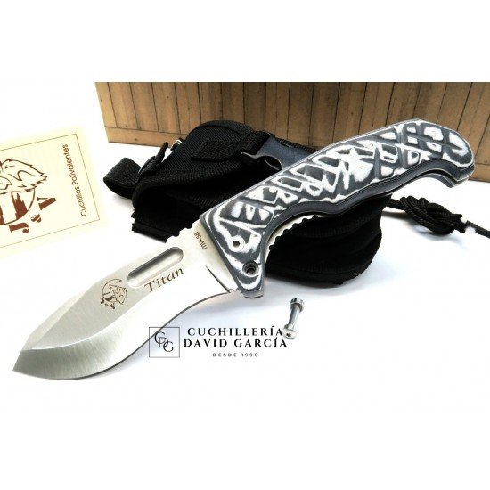 J&V Cuchillos de Aventura Titan Micarta Gris Funda Cordura 1234-M6 J&V Cuchillos de Aventura Titan Micarta Gris Funda Cordura 1234-M6