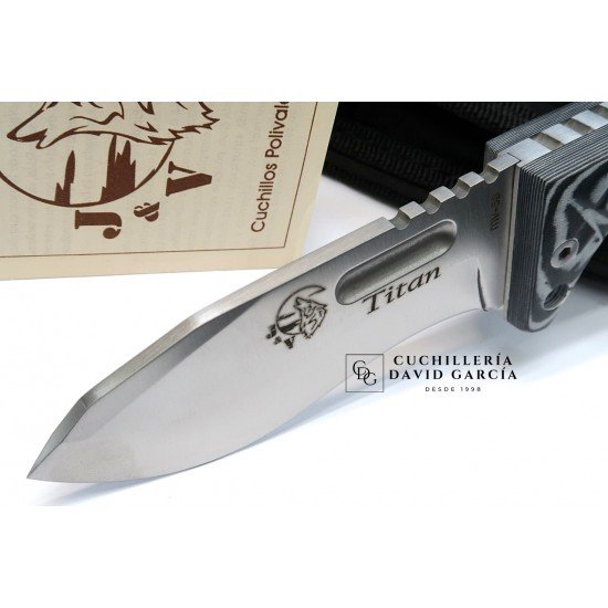 J&V Cuchillos de Aventura Titan Micarta Gris Funda Cordura 1234-M6 J&V Cuchillos de Aventura Titan Micarta Gris Funda Cordura 1234-M6