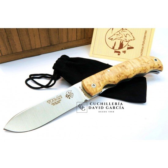 J&V Cuchillos de Aventura Tucán Madera de Abedul Acero14C28N J&V Cuchillos de Aventura Tucán Madera de Abedul Acero14C28N