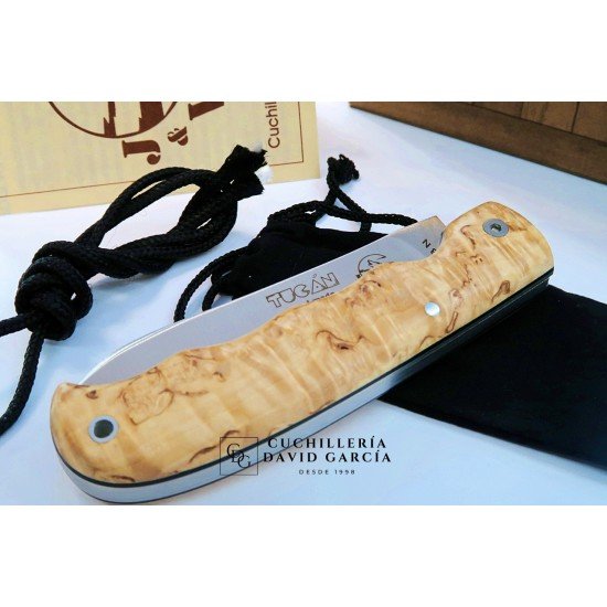 J&V Cuchillos de Aventura Tucán Madera de Abedul Acero14C28N J&V Cuchillos de Aventura Tucán Madera de Abedul Acero14C28N