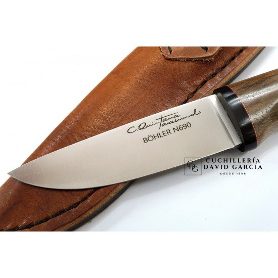 J.C. Quintana Cuchillo Anatómico Acero Bohler N690 Madera de Nogal