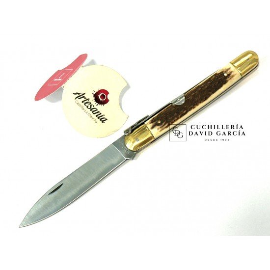 JJ.Martinez Machete M29 Asta de Ciervo Virola Laton Inox JJ.Martinez Machete M29 Asta de Ciervo Virola Laton Inox