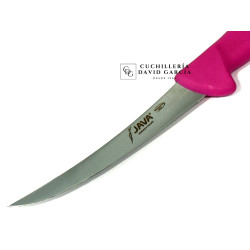 Java Cuchillo Deshuesador Hoja inyectada curvo rígido rosa 15 cm