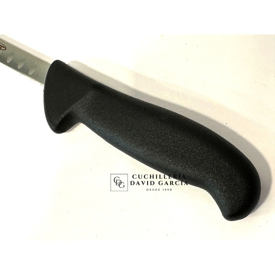 Java Cuchillo Jamonero Estrecho Alveolado Inyectado Negro 28,5 cm
