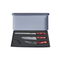 Java Pack Cuchillos Corte Jamón Nácar Rojo 715-R