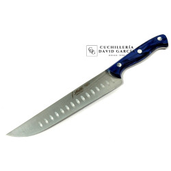 Java Cuchillo Norte  Nacar Zafiro - Hoja Alveolada de 20 cm