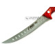 Java Cuchillo Deshuesador Curvo Nacar Rojo - Hoja  rígida de 15 cm