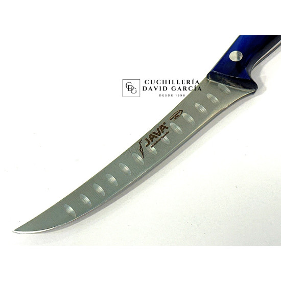 Java Cuchillo Deshuesador Curvo Nacar Zafiro - Hoja  rígida de 15 cm