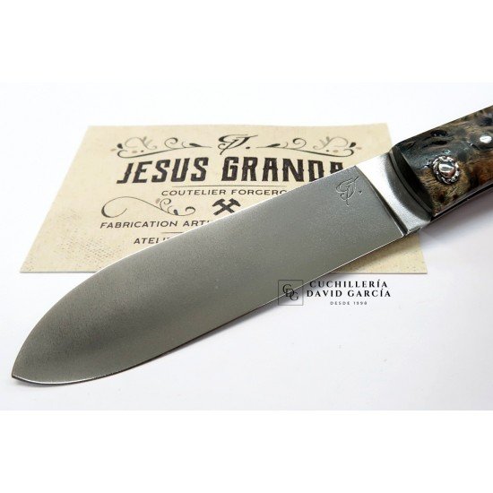Jesús Granda Campesina Madera Alamo Estabilizado - Virola Damasco Acero Niolox Jesús Granda Campesina Madera Alamo Estabilizado - Virola Damasco Acero Niolox
