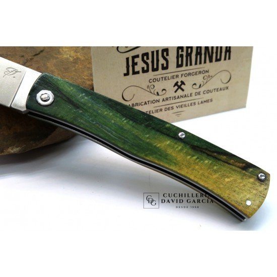Jesús Granda Campesina Madera Alamo Estabilizado Verde Acero 14C28N Jesús Granda Campesina Madera Alamo Estabilizado Verde Acero 14C28N