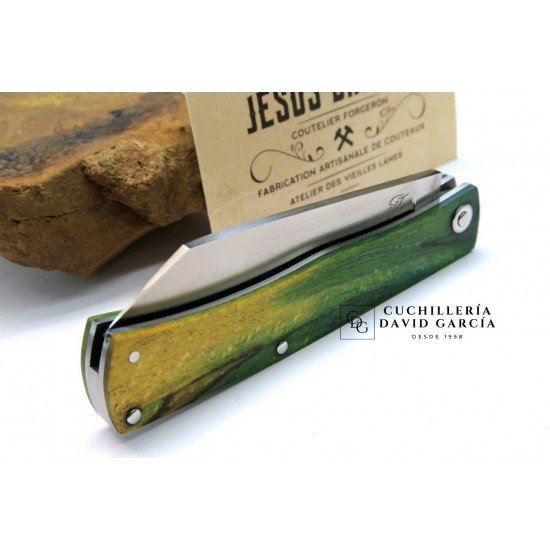 Jesús Granda Campesina Madera Alamo Estabilizado Verde Acero 14C28N Jesús Granda Campesina Madera Alamo Estabilizado Verde Acero 14C28N