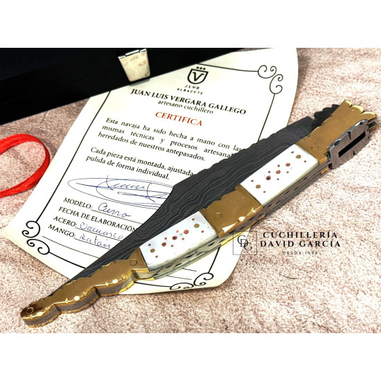 Juan Luis Vergara Modelo "Curro" Acero Damasco - Nácar 