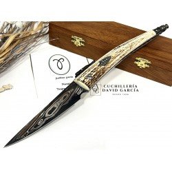 Justino Pavia Palanquilla Acero Damasco /Asta de Ciervo