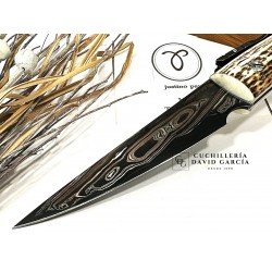 Justino Pavia Palanquilla Acero Damasco /Asta de Ciervo