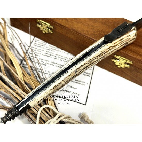 Justino Pavia Palanquilla Acero Damasco /Asta de Ciervo