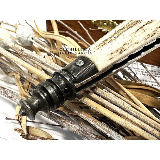 Justino Pavia Palanquilla Acero Damasco /Asta de Ciervo