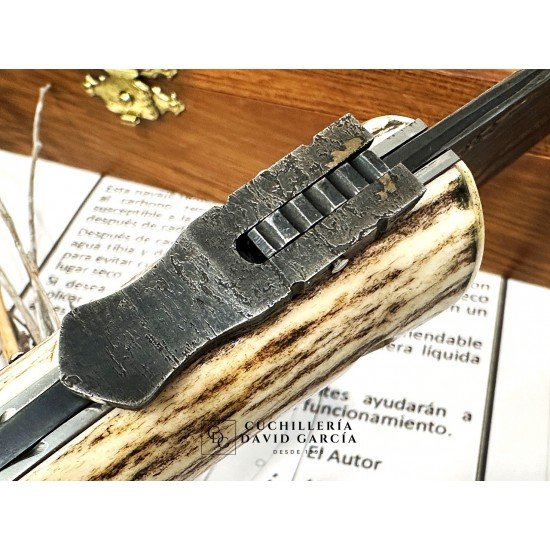 Justino Pavia Palanquilla Acero Damasco /Asta de Ciervo