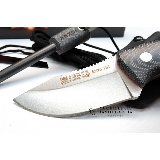 Joker Erizo TS1 CM81-F Micarta Funda Kydex y Pedernal Joker Erizo TS1 CM81-F Micarta Funda Kydex y Pedernal