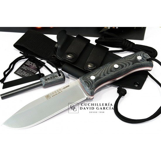 Joker Nomad CM125-F Micarta Canvas Negro + Pedernal Joker Nomad CM125-F Micarta Canvas Negro + Pedernal