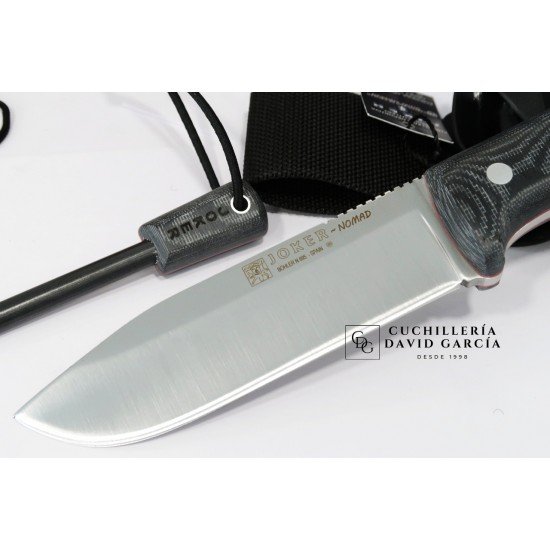 Joker Nomad CM125-F Micarta Canvas Negro + Pedernal Joker Nomad CM125-F Micarta Canvas Negro + Pedernal