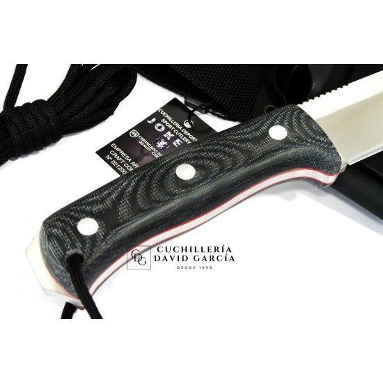 Joker Nomad CM125-F Micarta Canvas Negro + Pedernal Joker Nomad CM125-F Micarta Canvas Negro + Pedernal