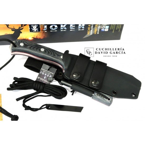 Joker Nomad CM125-F Micarta Canvas Negro + Pedernal Joker Nomad CM125-F Micarta Canvas Negro + Pedernal