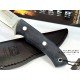 Joker Pantera CM17 Jute Micarta Negra  Funda Cuero