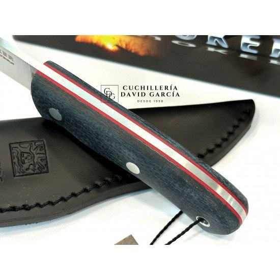 Joker Pantera CM17 Jute Micarta Negra  Funda Cuero