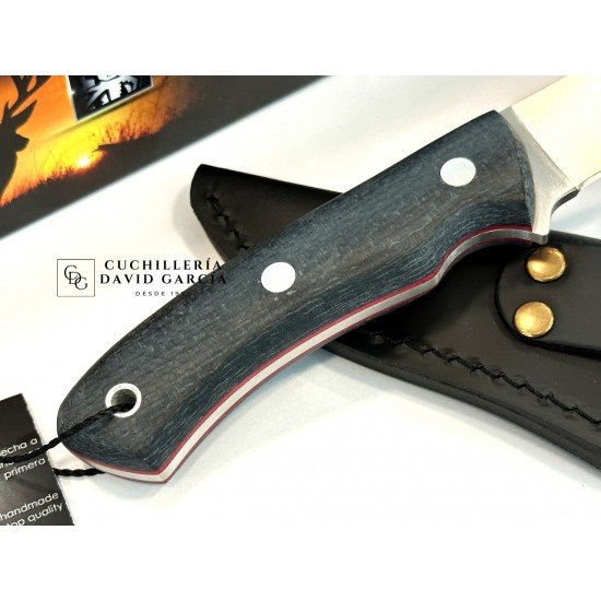 Joker Pantera CM17 Jute Micarta Negra  Funda Cuero
